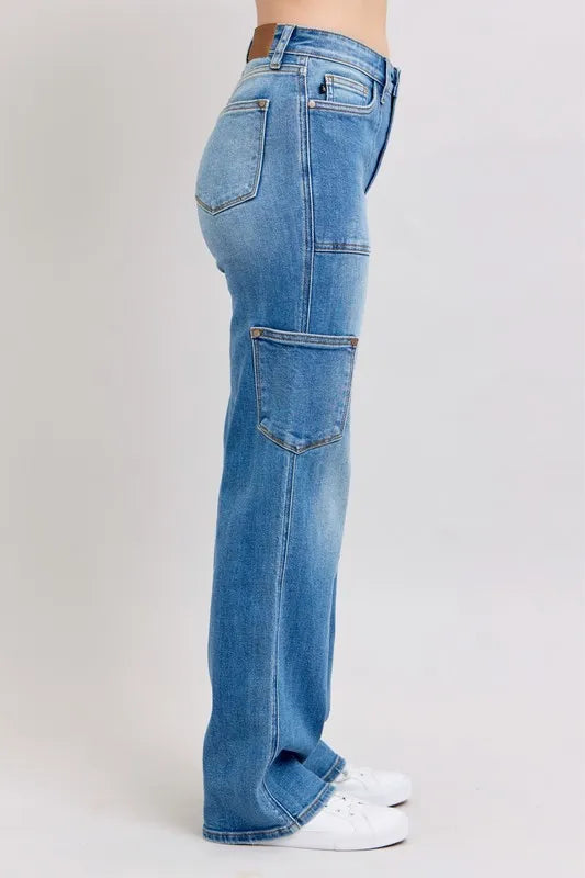 Judy Blue Full Size High Waist 90's Straight Jeans Plus Size www.nizzadesign.com