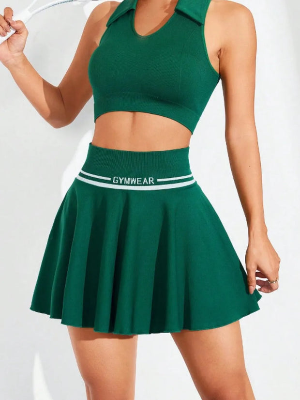 Ruched High Waist Mini Active Skirt www.nizzadesign.com