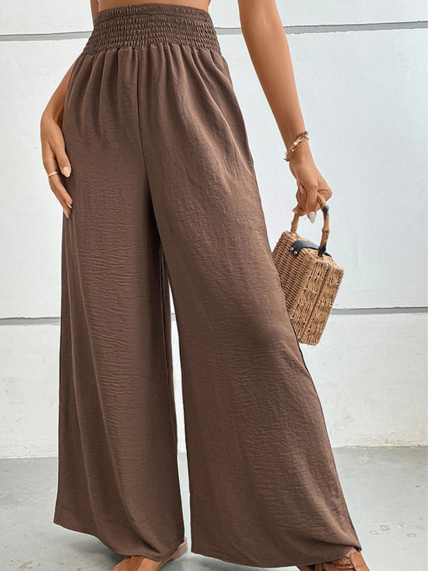 Perfee Wide Waistband Relax Fit Long Pants www.nizzadesign.com