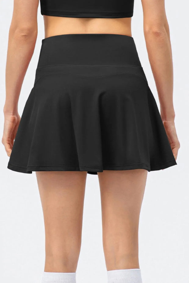 High Waist Wide Waistband Active Skirt www.nizzadesign.com