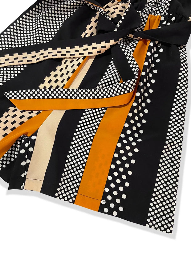 Tied Color Block Sleeveless Romper www.nizzadesign.com
