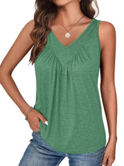 Ruched V-Neck Tank www.nizzadesign.com