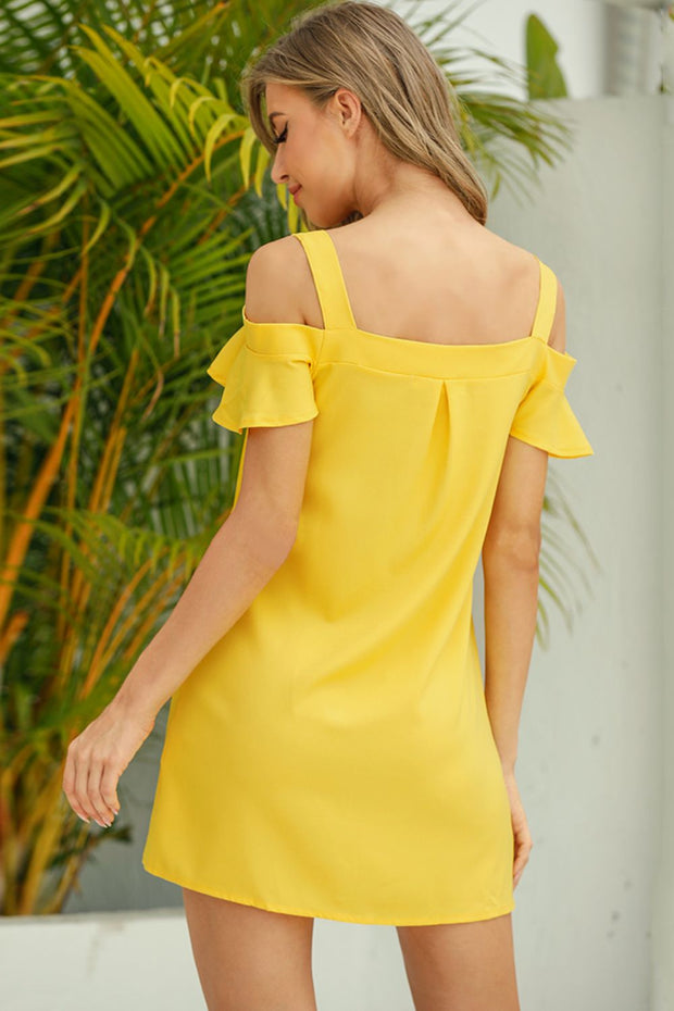 Cold-Shoulder Mini Dress www.nizzadesign.com