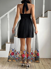 Cutout Halter Neck Floral Dress www.nizzadesign.com