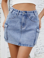 Cargo Denim Skirt www.nizzadesign.com