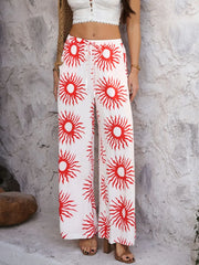 Devine Drawstring Printed Wide Leg Pants www.nizzadesign.com