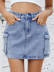 Cargo Denim Skirt www.nizzadesign.com