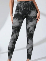 Tie-Dye High Waist Active Leggings www.nizzadesign.com