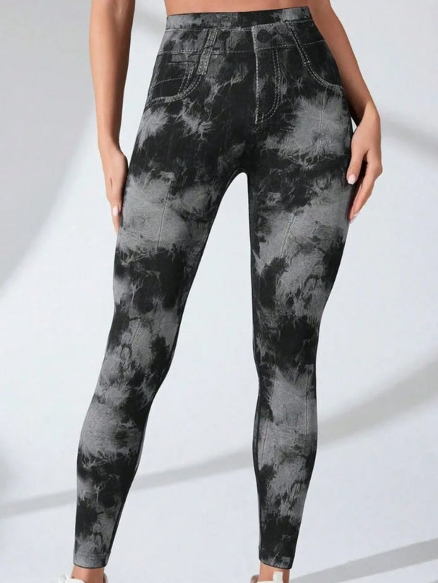 Tie-Dye High Waist Active Leggings www.nizzadesign.com