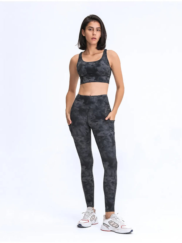 Millennia Wide Waistband Leggings with Pockets www.nizzadesign.com