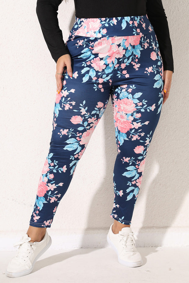 Plus Size Floral Print Legging www.nizzadesign.com