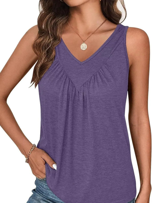 Ruched V-Neck Tank www.nizzadesign.com