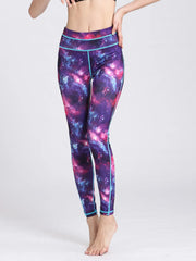 Printed Active High Waist Leggings Purple www.nizzadesign.com