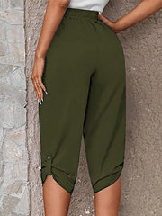 Full Size Roll-Tab Capris Pants www.nizzadesign.com