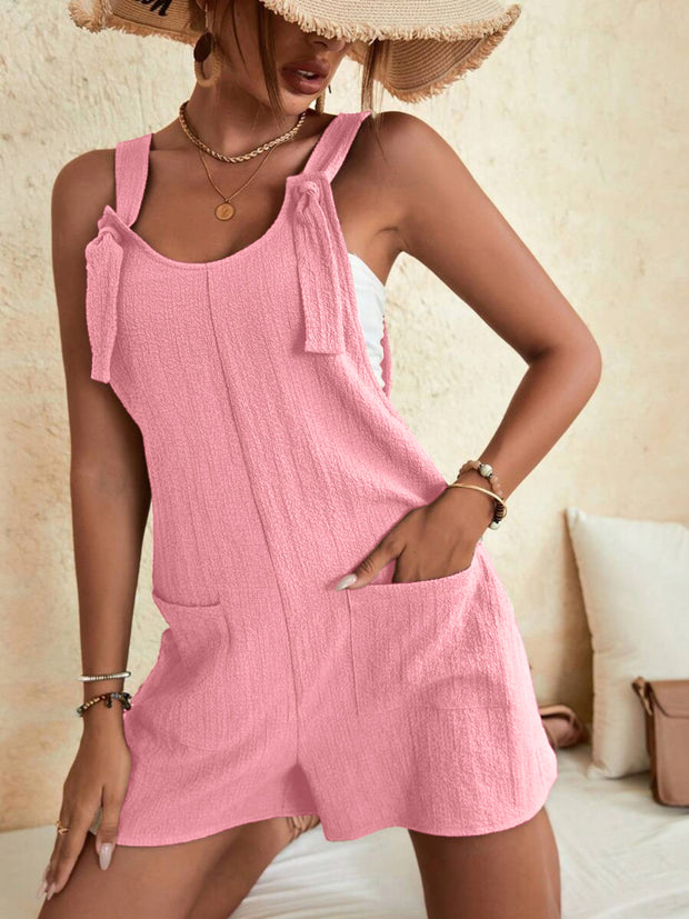 Full Size Scoop Neck Romper with Pockets www.nizzadesign.com
