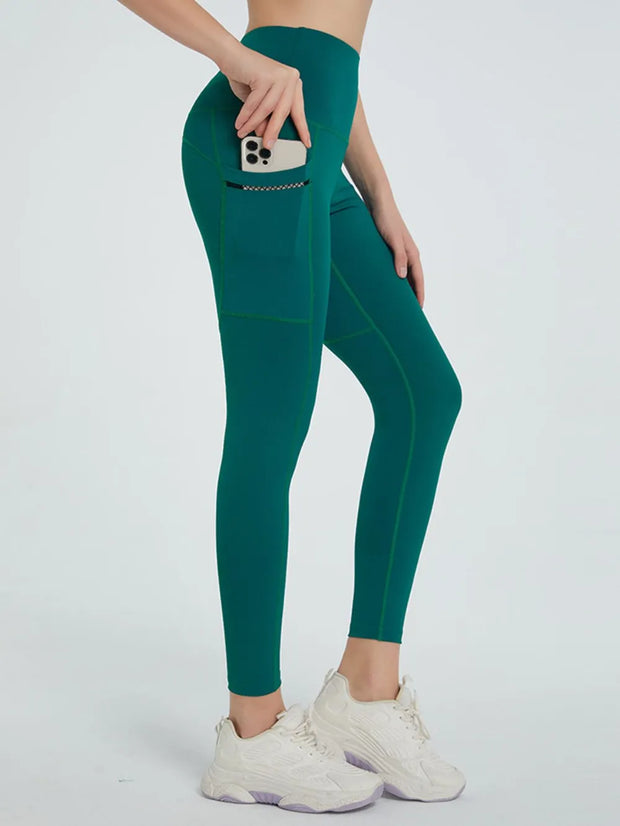 High Waist Active Leggings Dark Green www.nizzadesign.com
