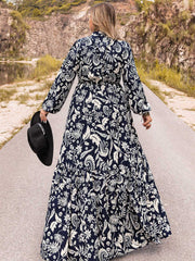 Plus Size Long Sleeve Maxi Dress www.nizzadesign.com