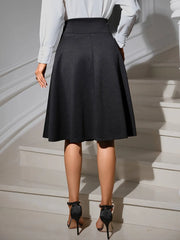 Tied Knee Length Skirt www.nizzadesign.com
