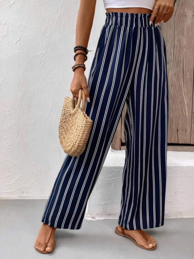 Striped Wide Leg Pants www.nizzadesign.com