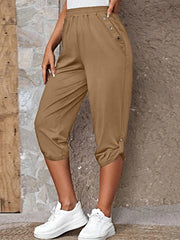 Full Size Roll-Tab Capris Pants www.nizzadesign.com
