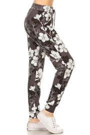 Leggings Depot Full Size Buttery Soft Floral Joggers with Drawstring Plus Size www.nizzadesign.com