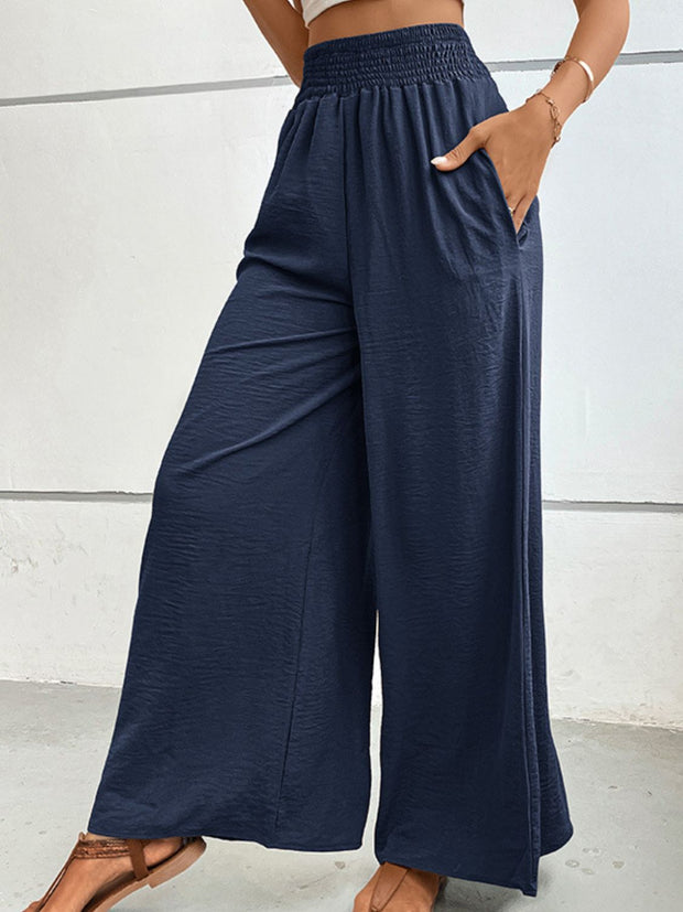 Perfee Wide Waistband Relax Fit Long Pants www.nizzadesign.com