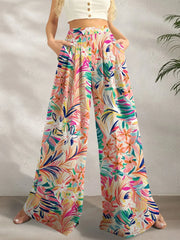 Printed Wide Leg Pants Sherbet www.nizzadesign.com
