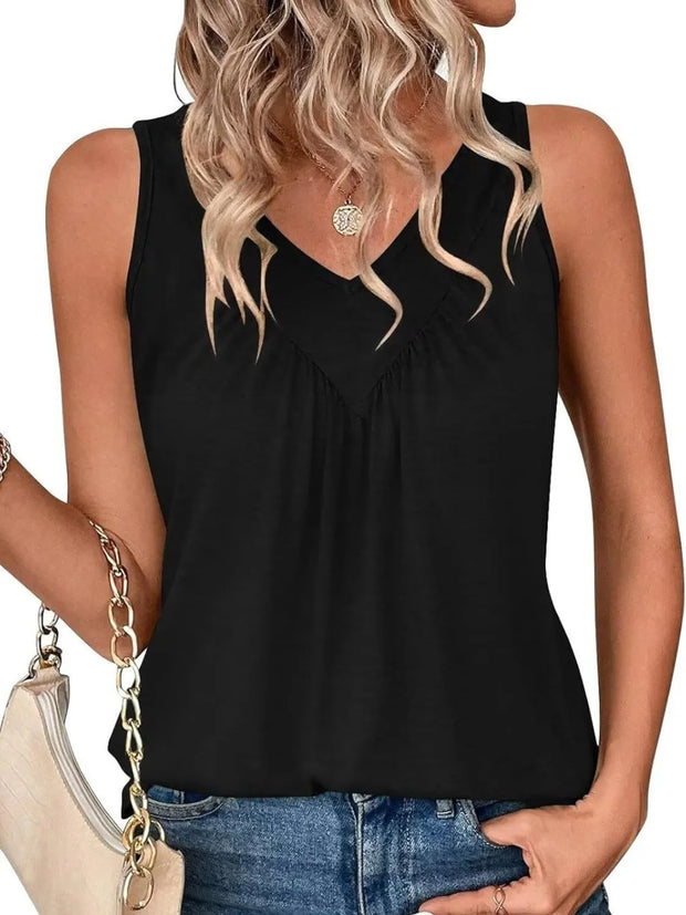 Ruched V-Neck Tank www.nizzadesign.com