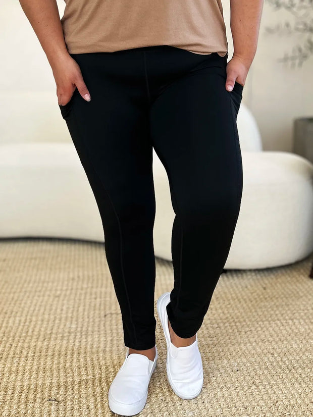 Wide Waistband Sports Leggings www.nizzadesign.com