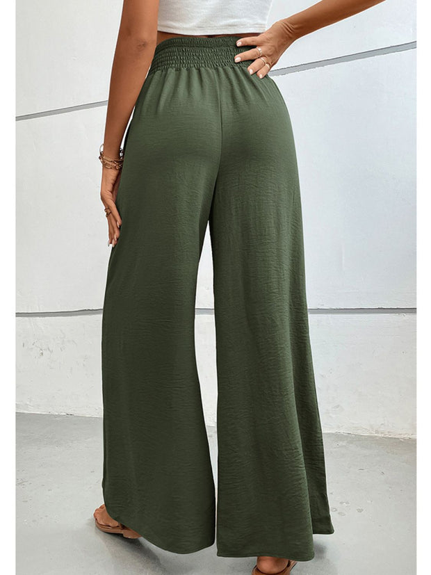 Perfee Wide Waistband Relax Fit Long Pants www.nizzadesign.com