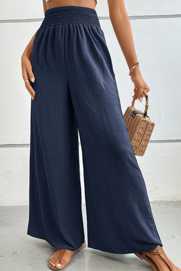 Perfee Wide Waistband Relax Fit Long Pants www.nizzadesign.com