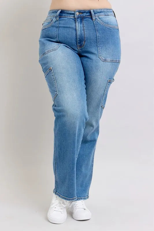 Judy Blue Full Size High Waist 90's Straight Jeans Plus Size www.nizzadesign.com