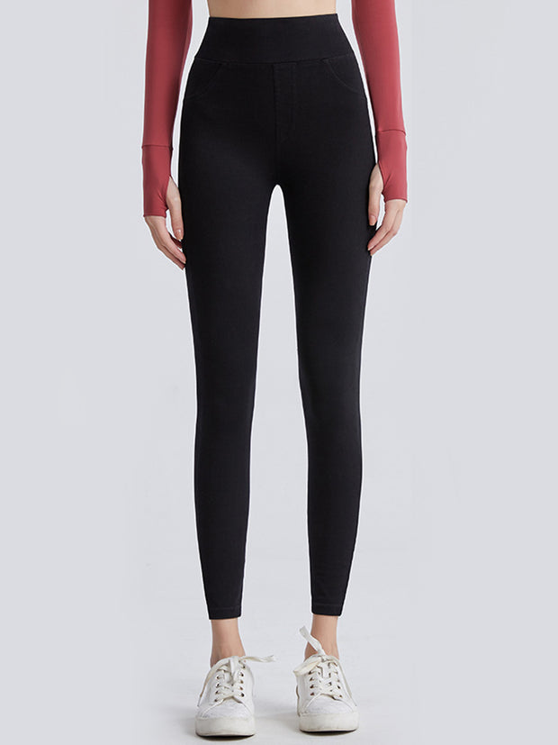 Wide Waistband Sports Leggings Black www.nizzadesign.com