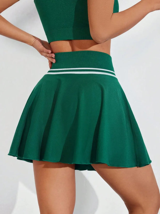 Ruched High Waist Mini Active Skirt www.nizzadesign.com