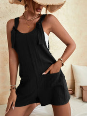 Full Size Scoop Neck Romper with Pockets www.nizzadesign.com