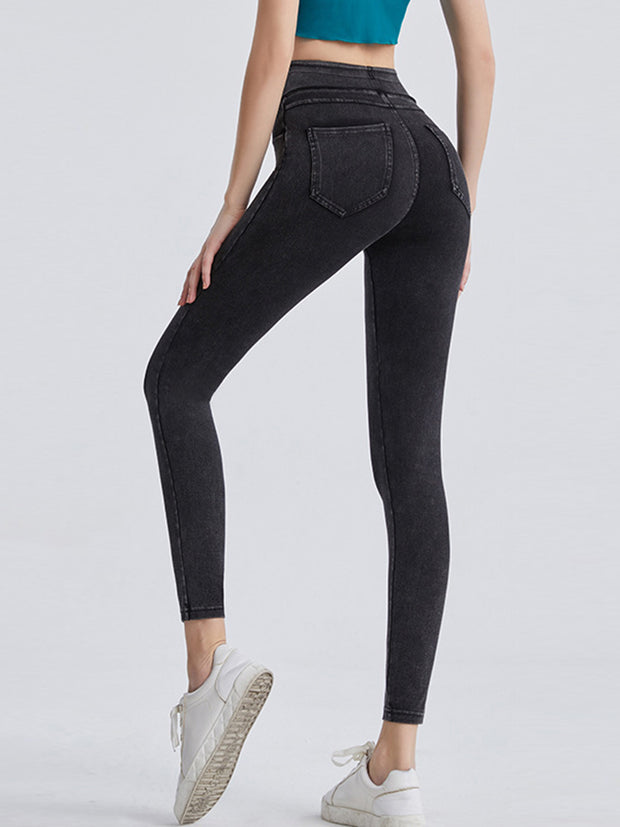 Wide Waistband Sports Leggings www.nizzadesign.com