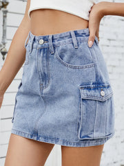 Cargo Denim Skirt www.nizzadesign.com