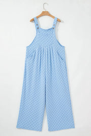 Checkered Pocketed Wide Leg Overalls www.nizzadesign.com