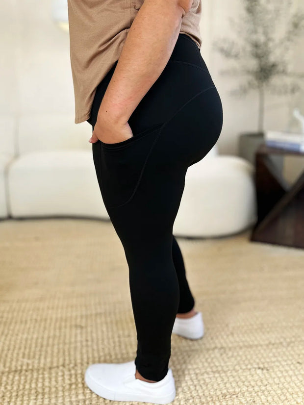 Wide Waistband Sports Leggings www.nizzadesign.com