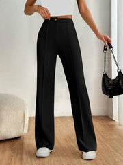 High Waist Wide Leg Pants Black www.nizzadesign.com