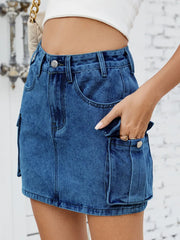 Cargo Denim Skirt www.nizzadesign.com