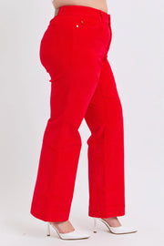 Judy Blue Plus Size High Waist Corduroy Trouser Wide www.nizzadesign.com