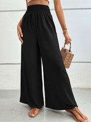 Perfee Wide Waistband Relax Fit Long Pants www.nizzadesign.com