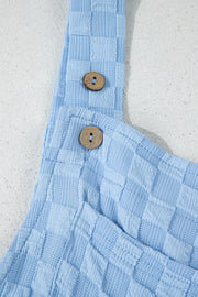Checkered Pocketed Wide Leg Overalls www.nizzadesign.com