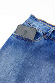 Wrapped Crossed Waist Denim Mini Skirt www.nizzadesign.com