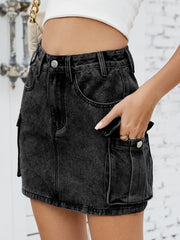 Cargo Denim Skirt www.nizzadesign.com