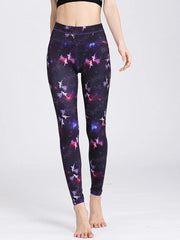 Printed Active High Waist Leggings Violet www.nizzadesign.com