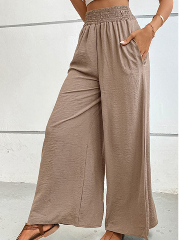 Perfee Wide Waistband Relax Fit Long Pants www.nizzadesign.com