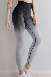 Gradient High Waist Sports Leggings Black White www.nizzadesign.com