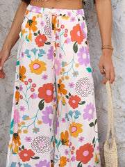 Devine Drawstring Printed Wide Leg Pants www.nizzadesign.com